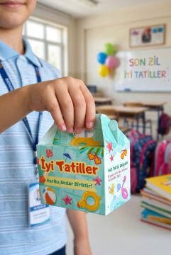 5 Adet Okul Yaz Tatili Hediye Kutusu Karne Mezuniyet Hediyesi Tatil Hediye Paketi