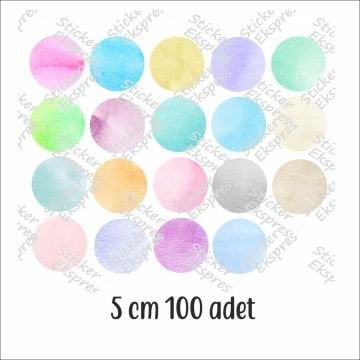 Rengarenk Suluboya Puantiye Set 5 cm