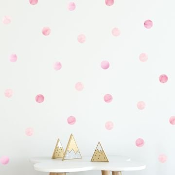 Pembe Suluboya Puantiye Set 5 cm