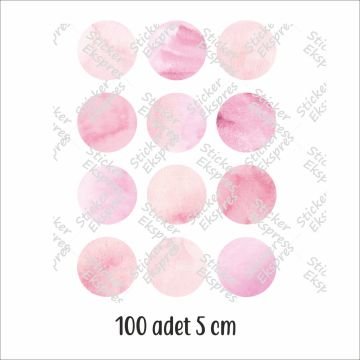 Pembe Suluboya Puantiye Set 5 cm