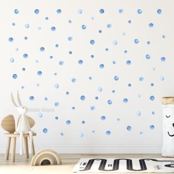 Soft Mavi Suluboya Puantiye Set 5 ve 3 cm