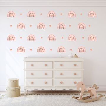 Woody Suluboya Gökkuşakları ve Puantiyeler Sticker Set