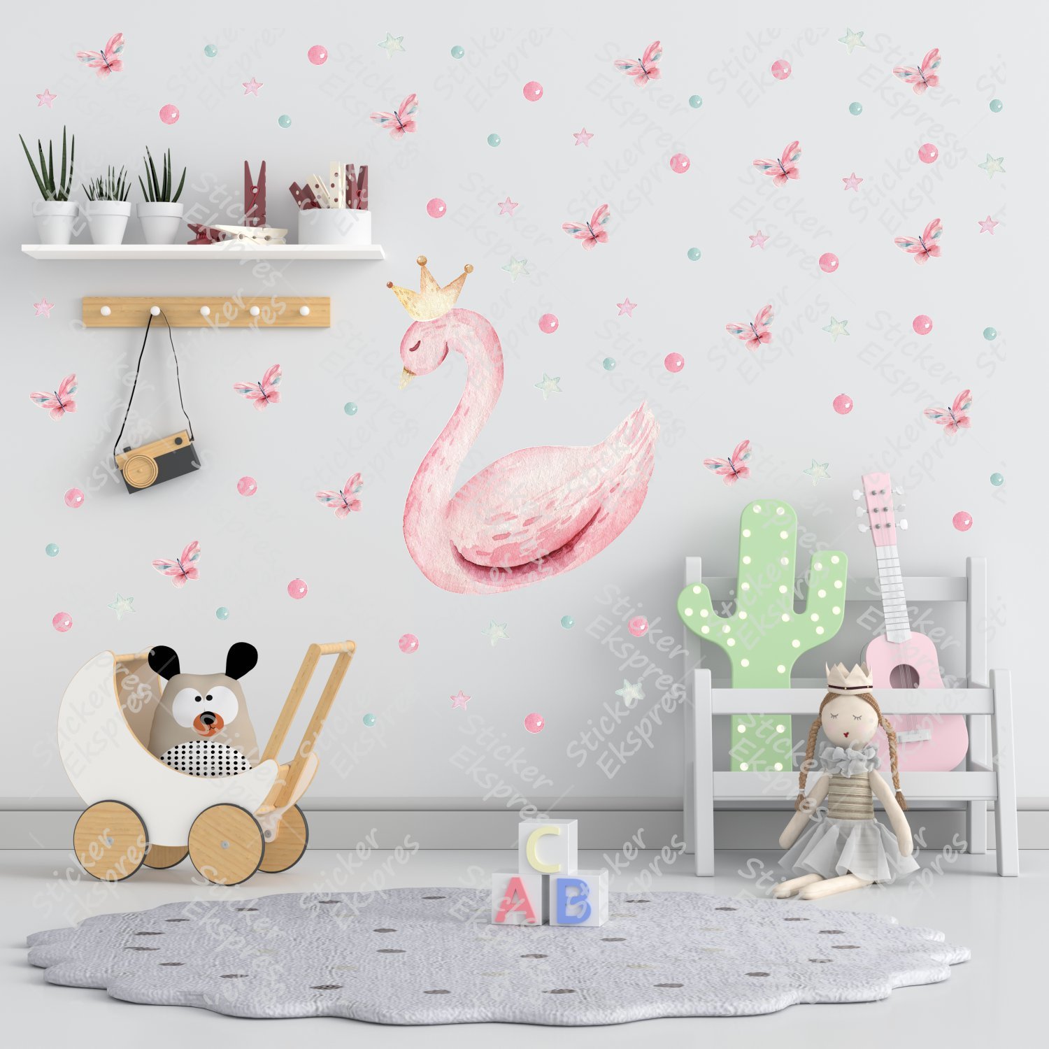 Kuğulu Sticker Set