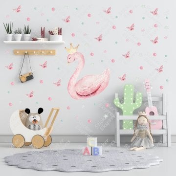 Kuğulu Sticker Set