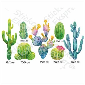 Canlı Kaktüsler Sticker Set
