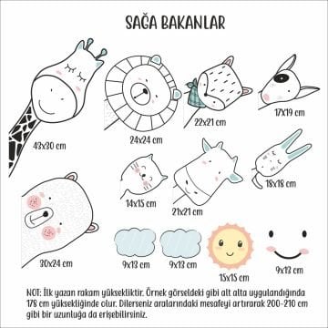 Sevimli Hayvan Arkadaşlar Sticker Set