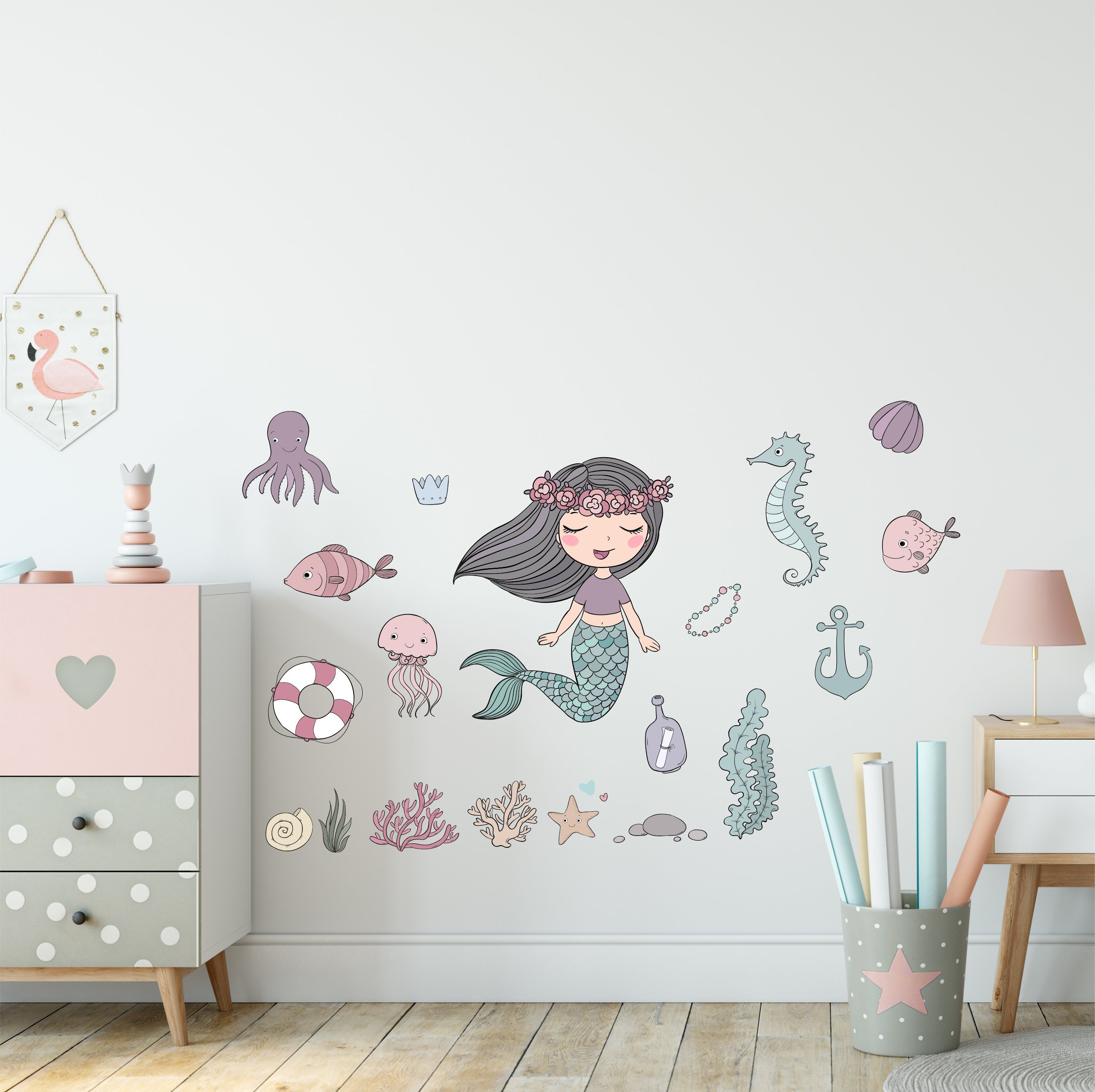 Deniz Kızının Dünyası Sticker Set