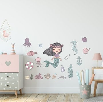 Deniz Kızının Dünyası Sticker Set