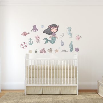 Deniz Kızının Dünyası Sticker Set