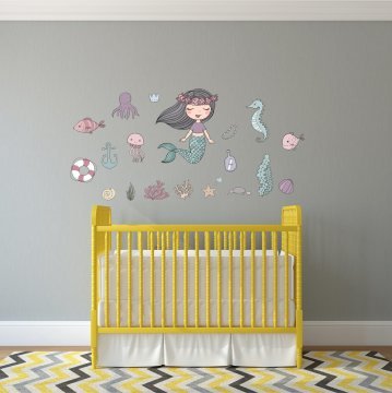 Deniz Kızının Dünyası Sticker Set