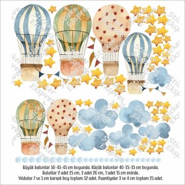 Hayalperest Balonlar Sticker Set