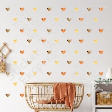 7 cm Warm Suluboya Kalpler Sticker Set
