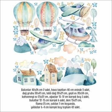 Benim Dünyam Çocuk Odası Sticker Set