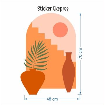 Bohem Manzara Sticker 70x48 cm