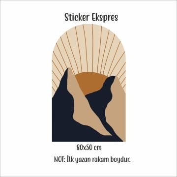 Bohem Dağlar ve Güneş Sticker