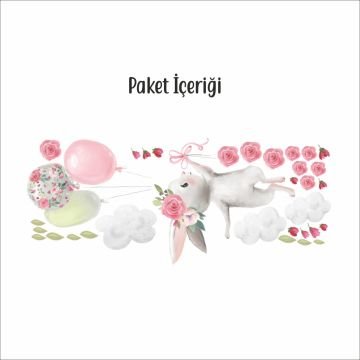 Balonlu Tavşan Sticker Set