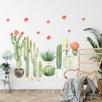 Kaktüs ve Sukulent Sticker Set