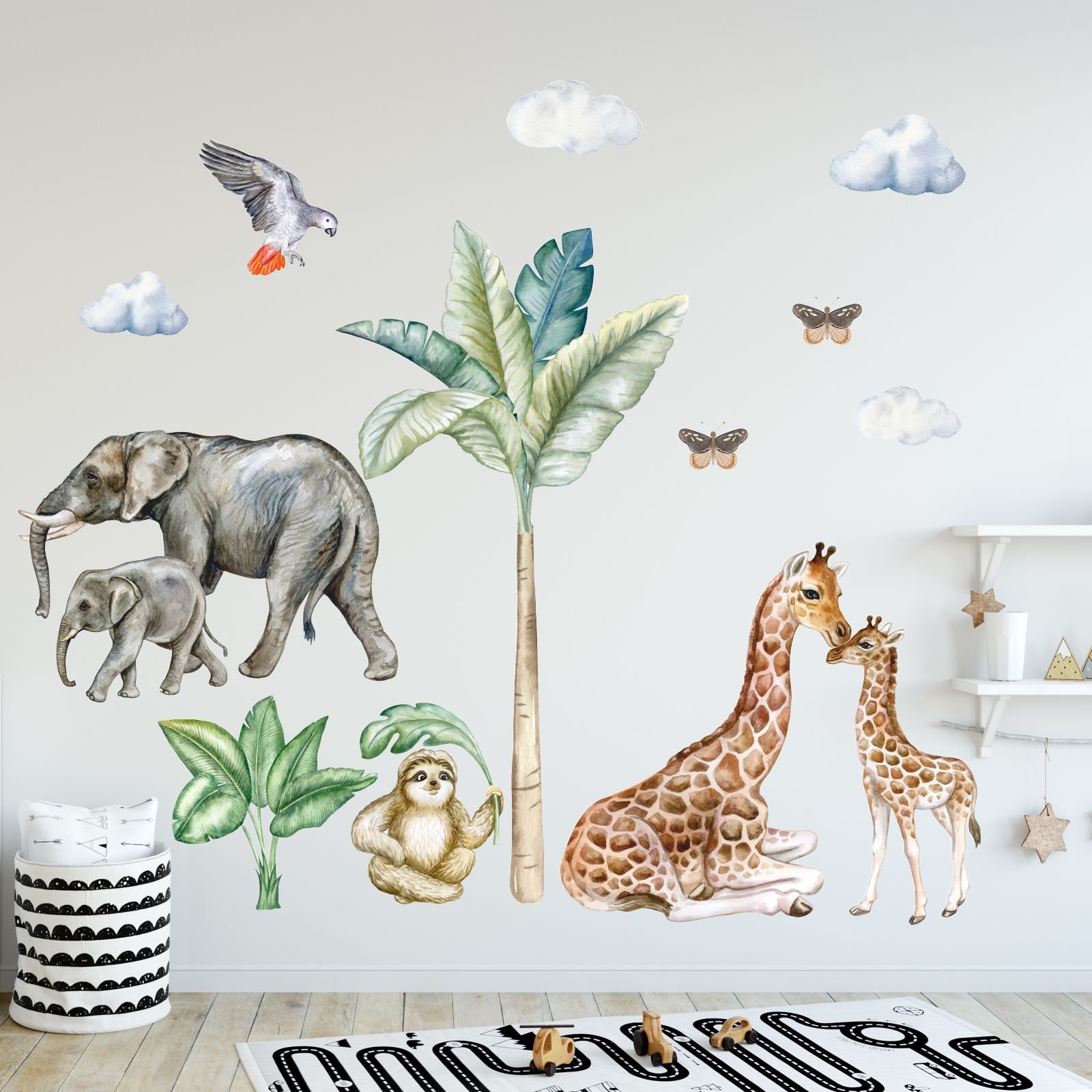 Sevgi Dolu Hayvanlar Çocuk Odası Sticker Set