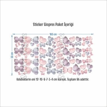 Suluboya Soft Kelebekler Sticker Set