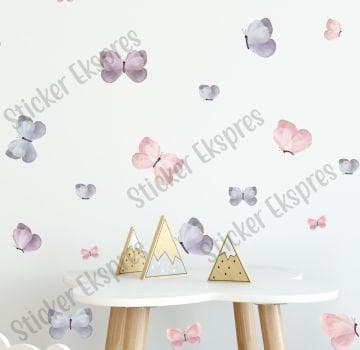 Suluboya Soft Kelebekler Sticker Set