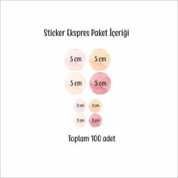 Tatlı Suluboya Puantiyeler 5 ve 3 cm