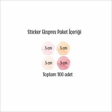 Tatlı Suluboya Puantiyeler 5 cm