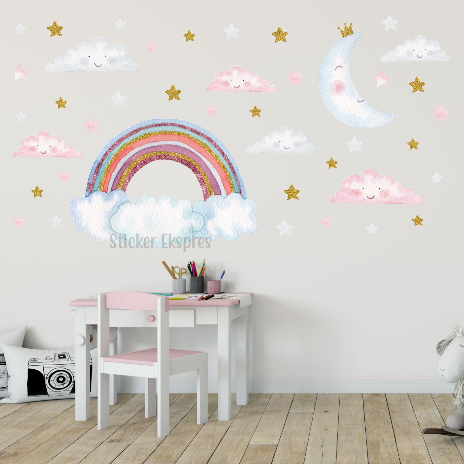 Işıltılı Gökyüzü Sticker Set