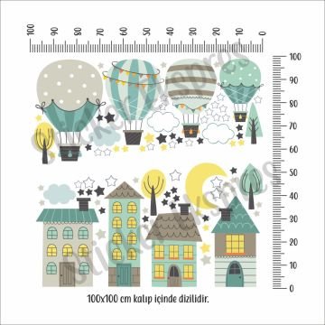 Düşler Ülkesi Çocuk Odası Sticker Seti