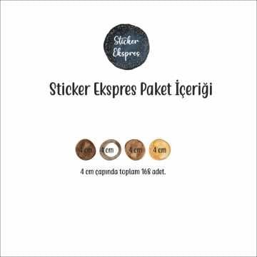 Kahverengi Puantiyeler Sticker Set