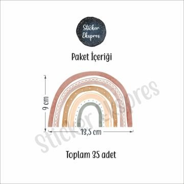 Kahverengi Gökkuşakları Sticker Set