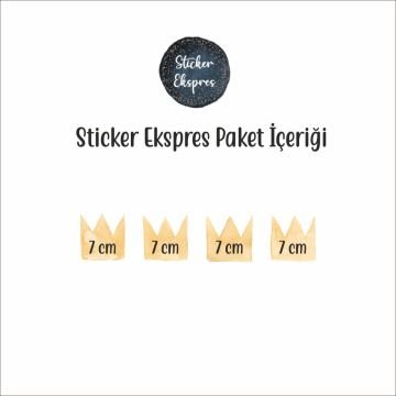 Suluboya Taçlar Sticker Set