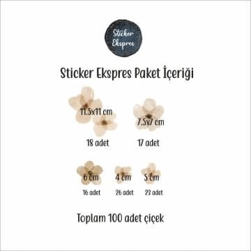 Sonbahar Çiçekleri Sticker Set