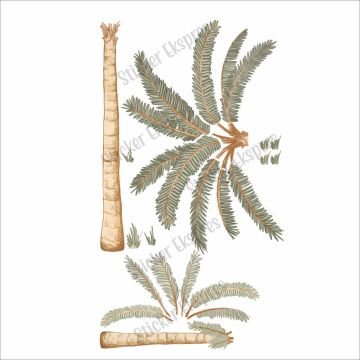 Palmiye Ağaçları Sticker Set Büyük Boy