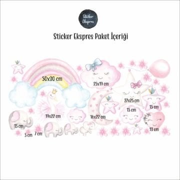 Sevimli Arkadaşlar Çocuk Odası Sticker Set
