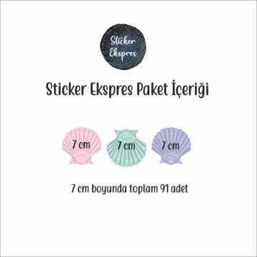 Deniz Kabukları Sticker Seti 4