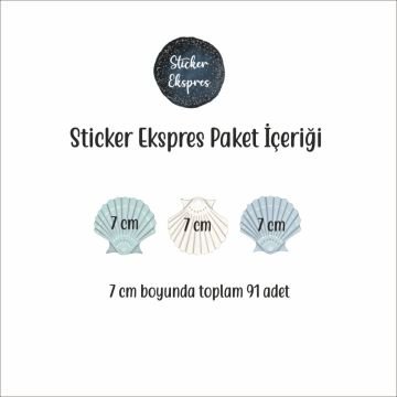 Deniz Kabukları Sticker Seti 5