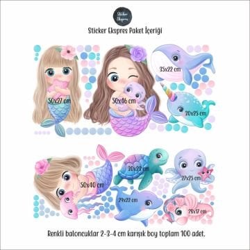 Deniz Kızları ve Arkadaşları Sticker Seti