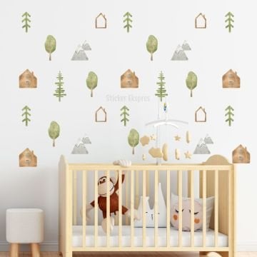Huzurlu Mini Kasaba Sticker Seti