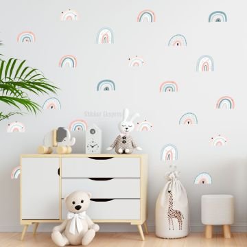 Pastel Gökkuşakları Sticker Seti