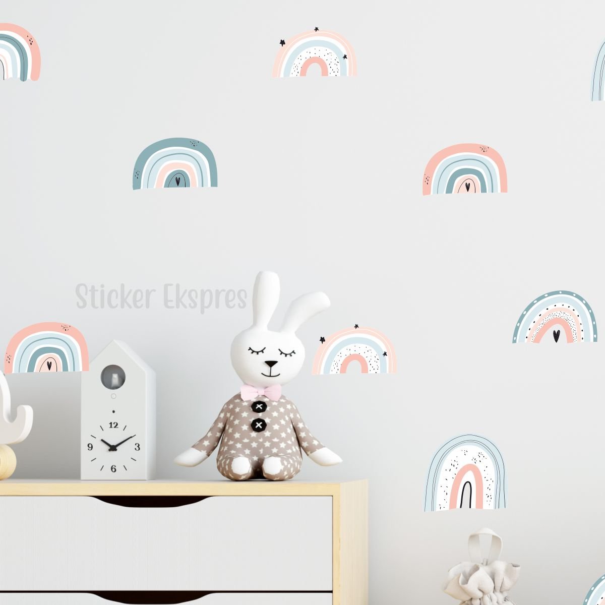 Pastel Gökkuşakları Sticker Seti