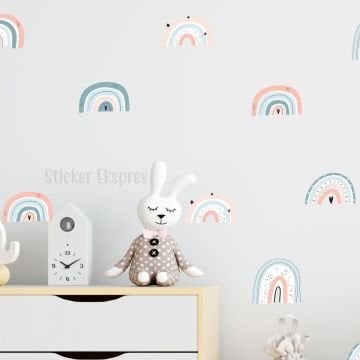 Pastel Gökkuşakları Sticker Seti