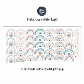 Pastel Gökkuşakları Sticker Seti