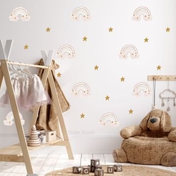 Yıldızlı Gökkuşakları Sticker Seti