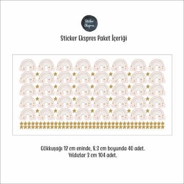 Yıldızlı Gökkuşakları Sticker Seti