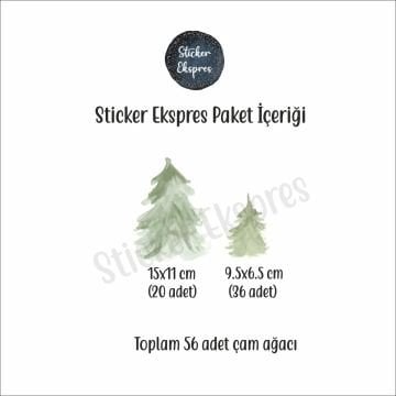 Çam Ağaçları Sticker Seti