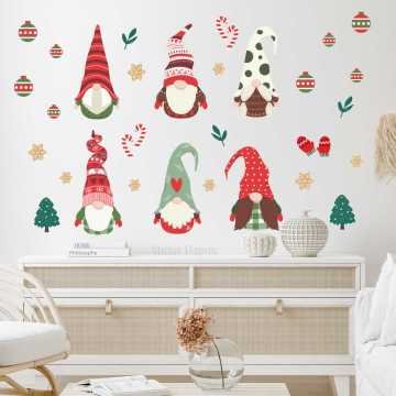 Sevimli Cüceler Yılbaşı Temalı Sticker Seti