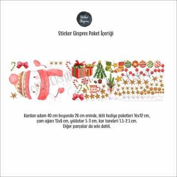 Kardan Adam Yeni Yıl Temalı Sticker Seti