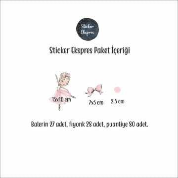 Sarı Saçlı Balerin Sticker Seti