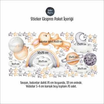 Maceracı Tavşan Çocuk Odası Sticker Seti