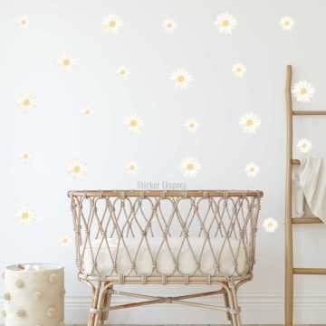 Soft Krem Papatyalar Sticker Seti